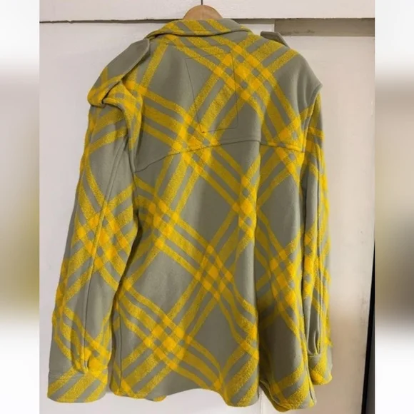 Burberry Check Plaid Pattern Wool Blend Jacket, Size 8 - Picture 12 of 16